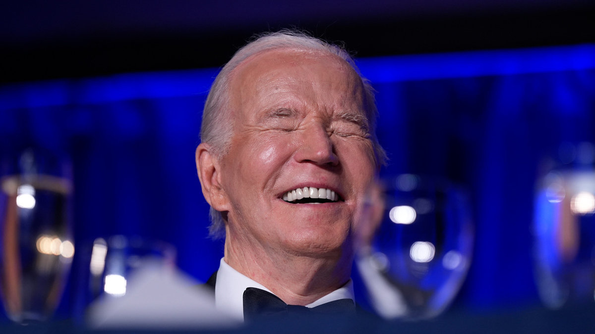 President Joe Biden var på ett strålande humör under den årliga tillställningen i Washington.