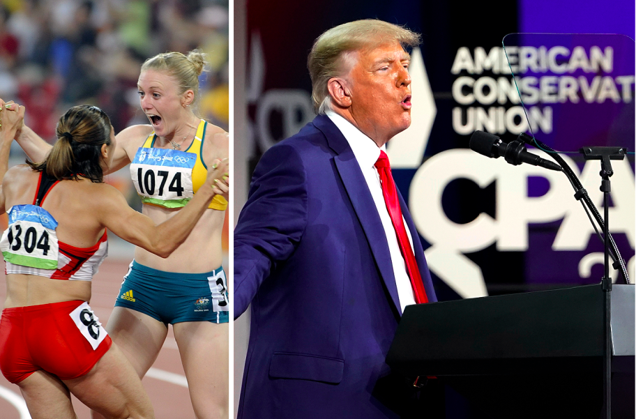 Trump är orolig för hur transkvinnor ska påverka damsport.