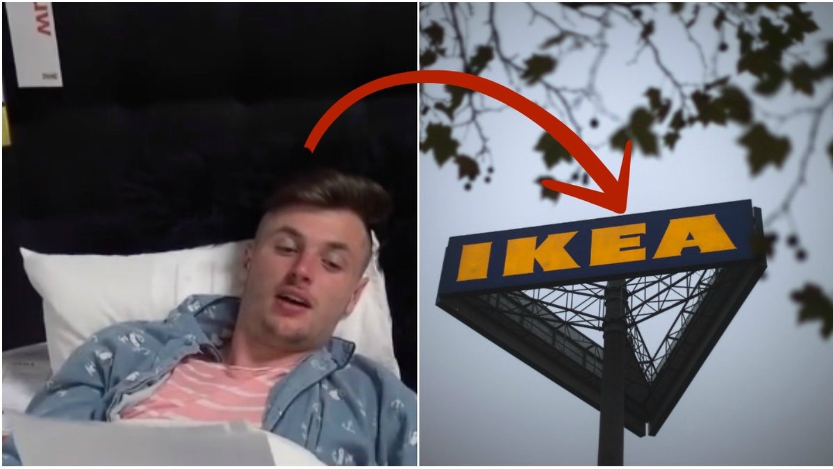 Trenden har kommit till Sverige – att sova över på Ikea.