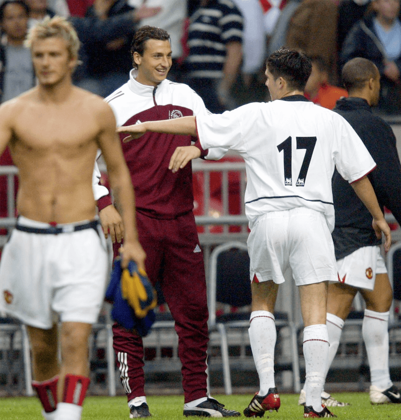 Han fick lira med Manchester United. Och David Beckham <-- Han fick lira med Manchester United. Och David Beckham <--