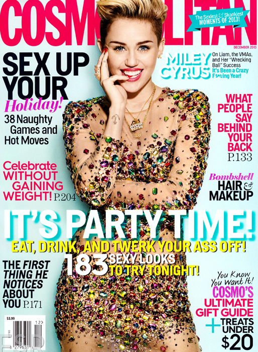 Miley Cyrus strålar på omslaget till Cosmopolitan. Miley Cyrus strålar på omslaget till Cosmopolitan.