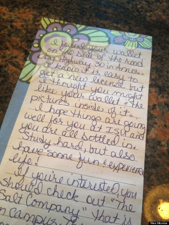 Laura skrev ett brev till Wes.