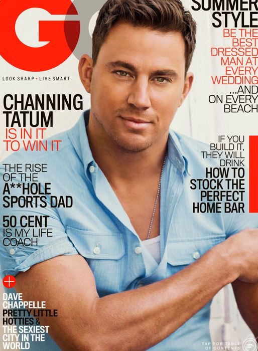 Channing Tatum på omslaget till GQ. Channing Tatum på omslaget till GQ.
