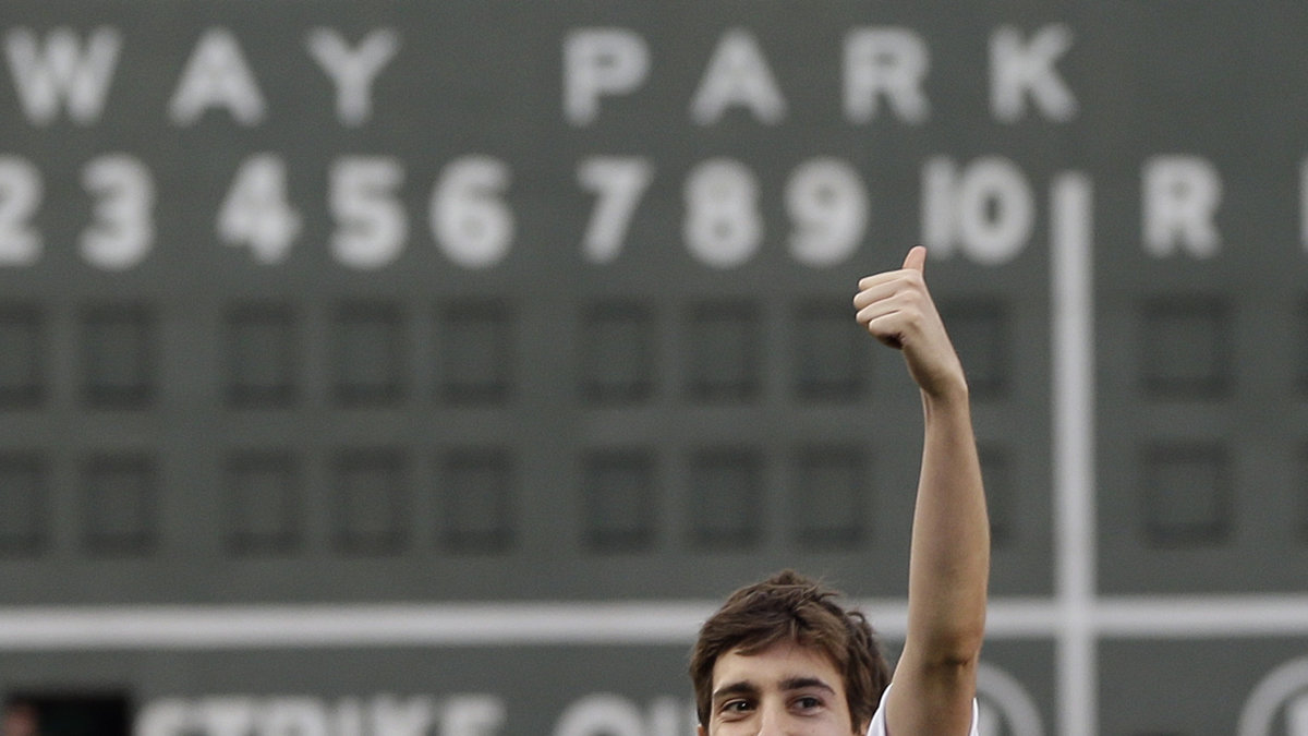 Redan i slutet av maj förra året fick Jeff Baumann kasta första pitchen i en match för Boston Red Sox.