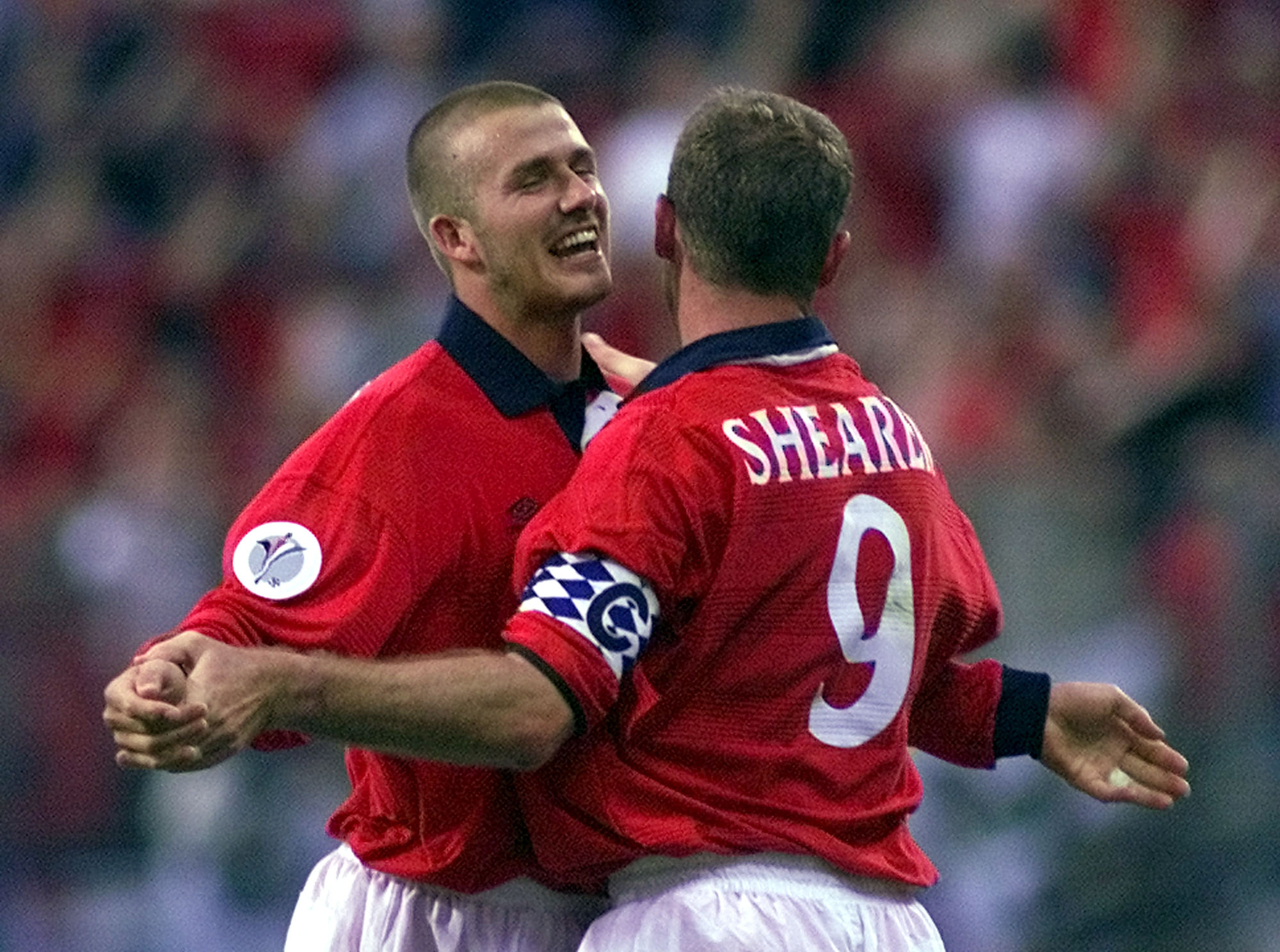 Beckham och Shearer under EM 2000. Beckham och Shearer under EM 2000.