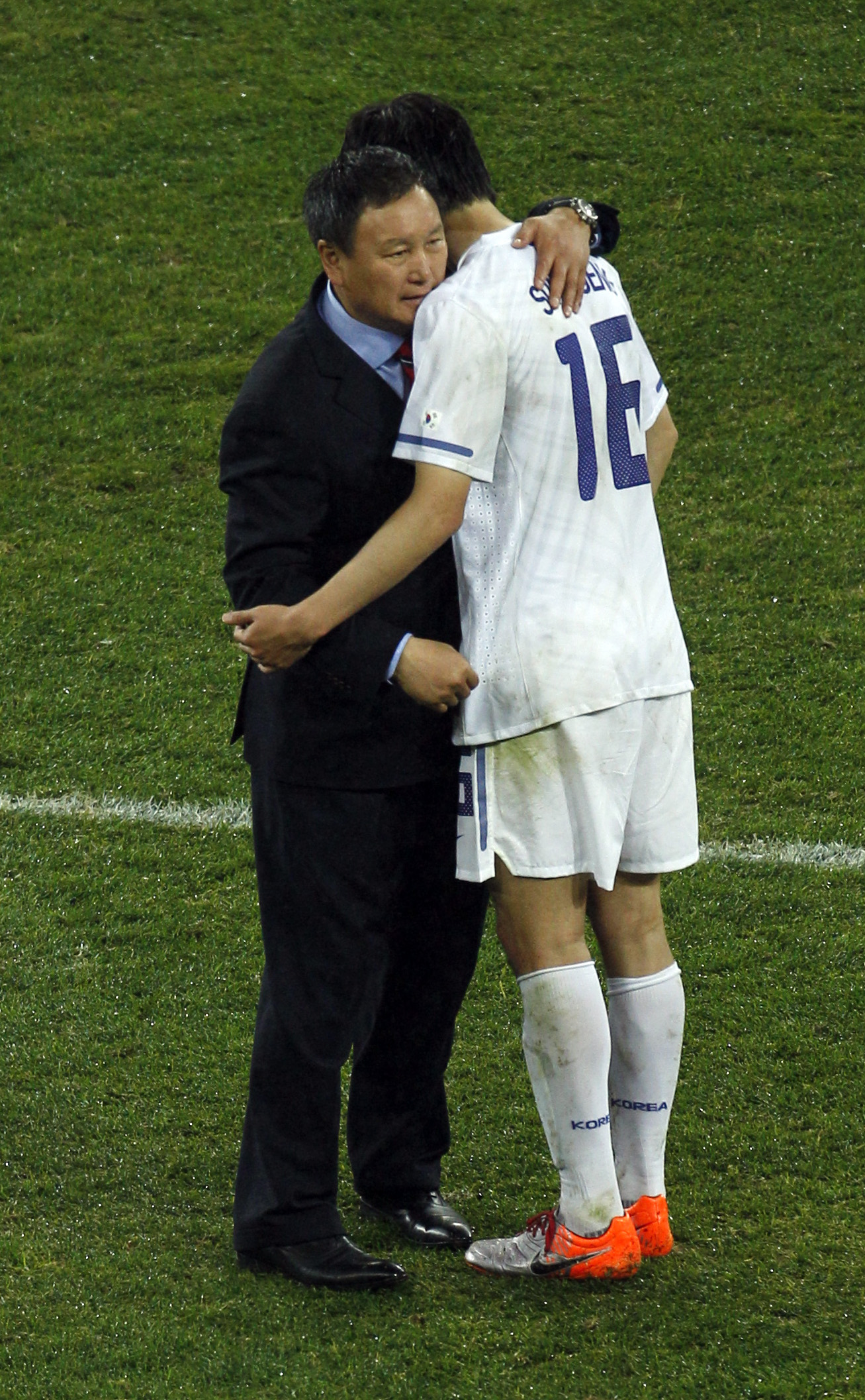 Huh Jung-Moo var besviken efter förlusten mot Uruguay.