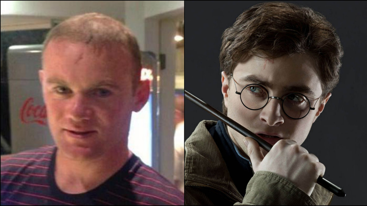 Wayne "Harry Potter" Rooney i sin nya stöpning. 