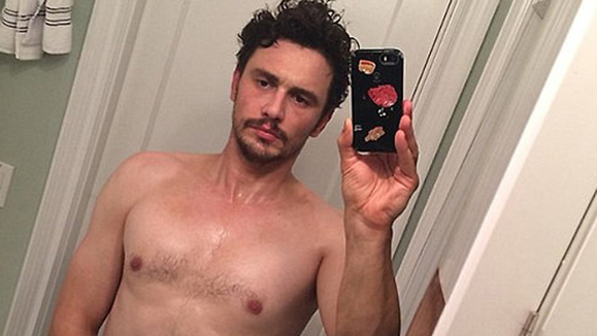 Skådespelaren James Franco bjöd sina Instagramföljare på en betydligt blygare variant. Men ändå en klapp på axeln för väl kämpat! Bilden raderades senare. 