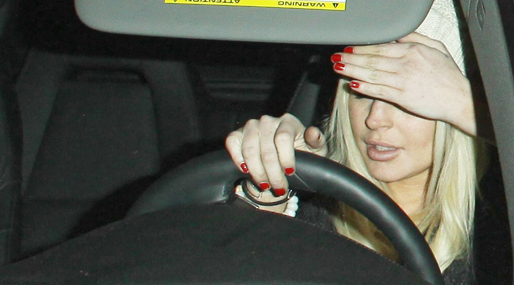 Lindsay Lohan har inte supertur bakom ratten.