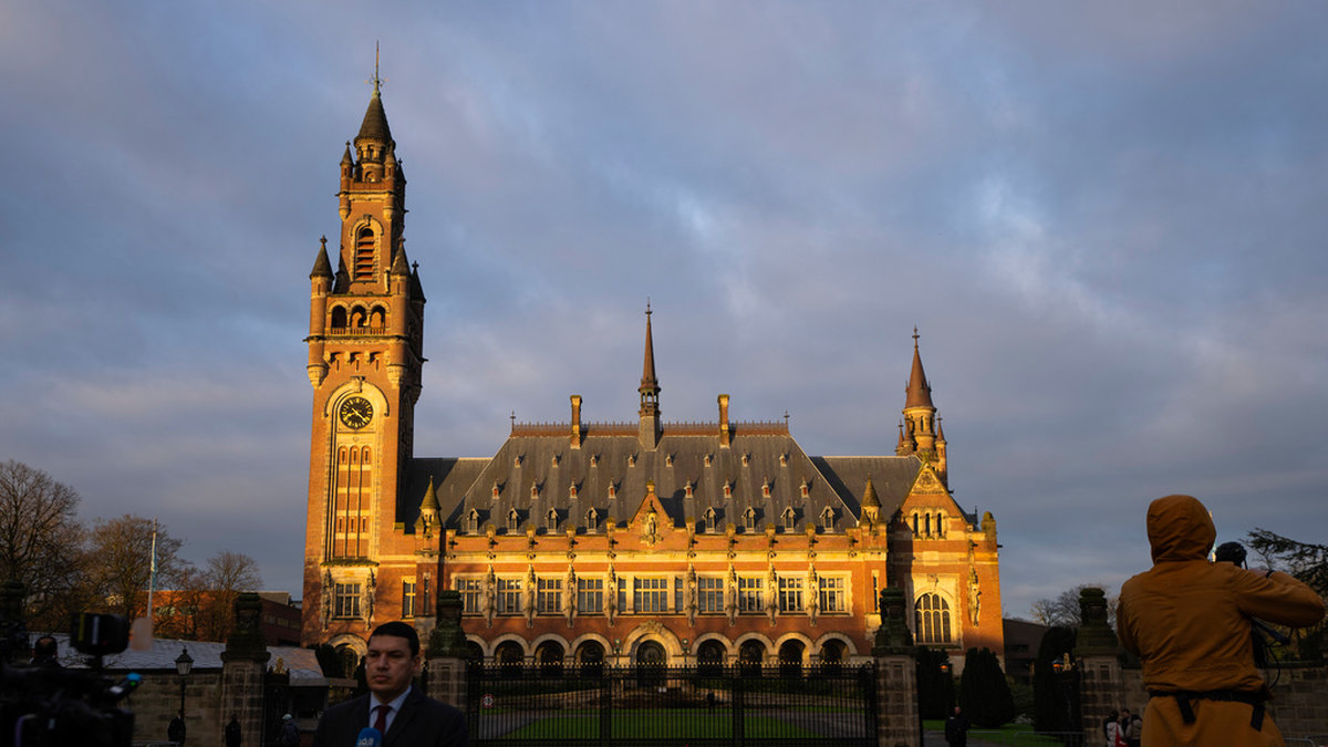 Fredspalatset som hyser Internationella domstolen (ICJ) i Haag. Arkivbild.