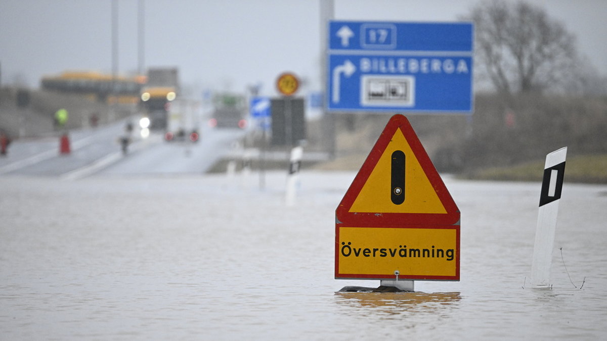 MSB har identifierat 26 platser i Sverige som är särskilt utsatta för översvämningrisk. Arkivbild.
