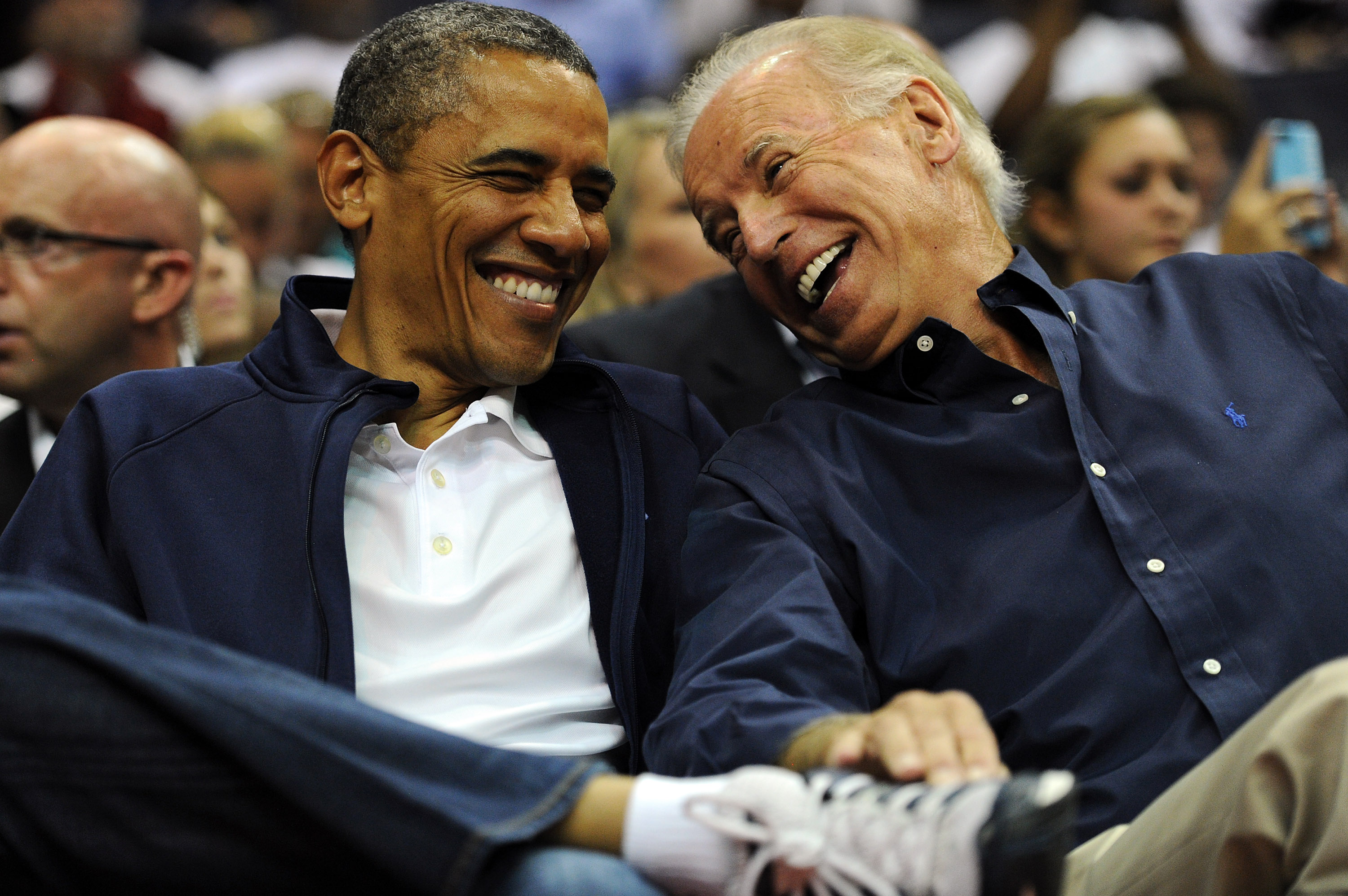 Obama och Biden skojade.