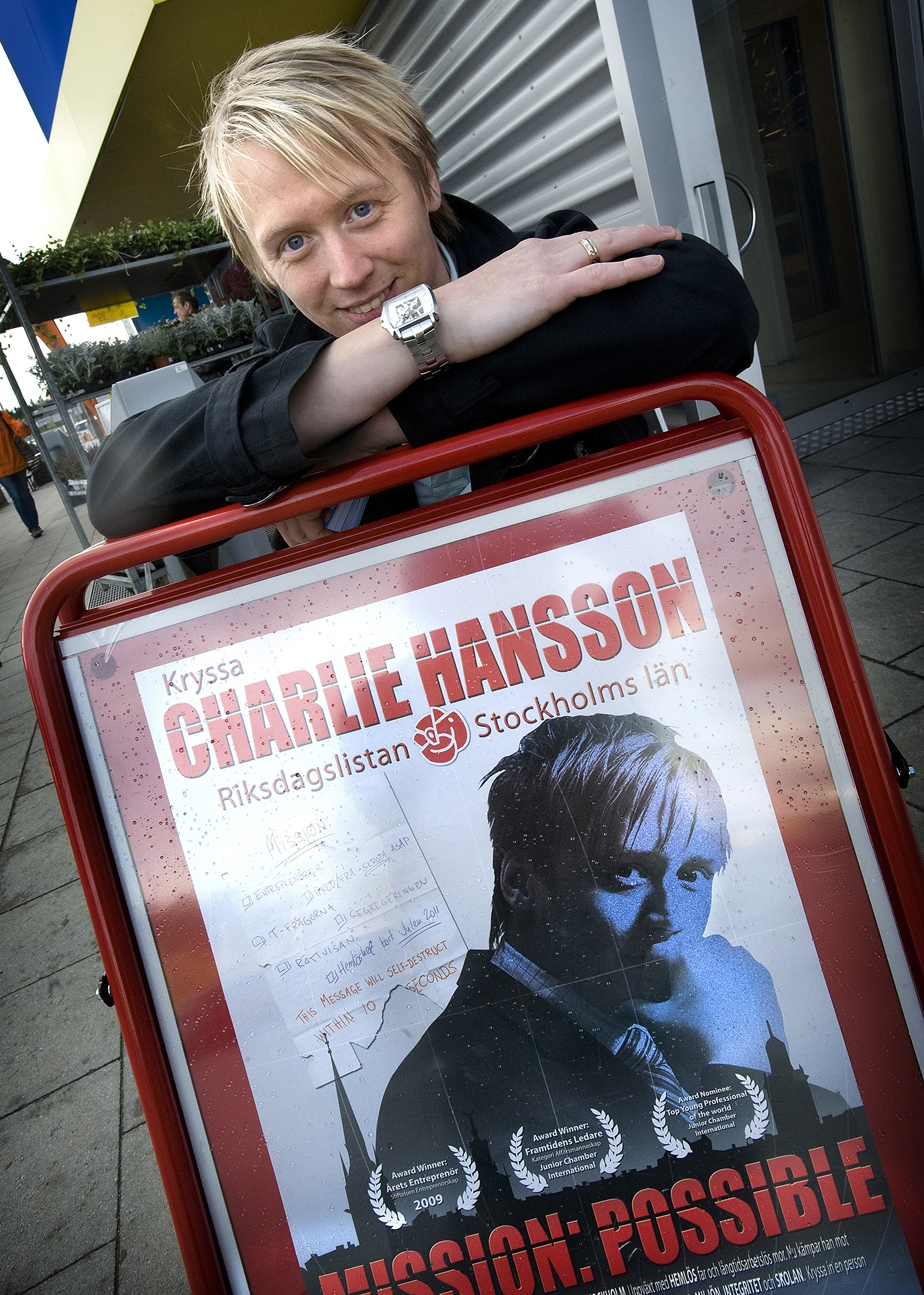 Charlie Hansson kandiderade till partiledare 2011 med sin "Affärsplan S".