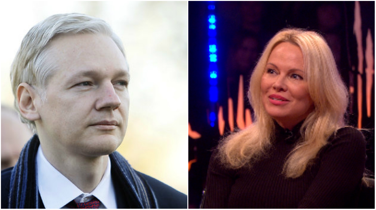 Julian Assange, Skavlan, Pamela Anderson
