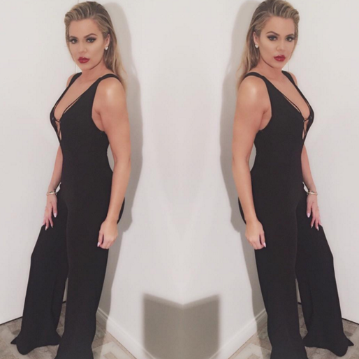 Khloe Kardashian i byxdress. Khloe Kardashian i byxdress.