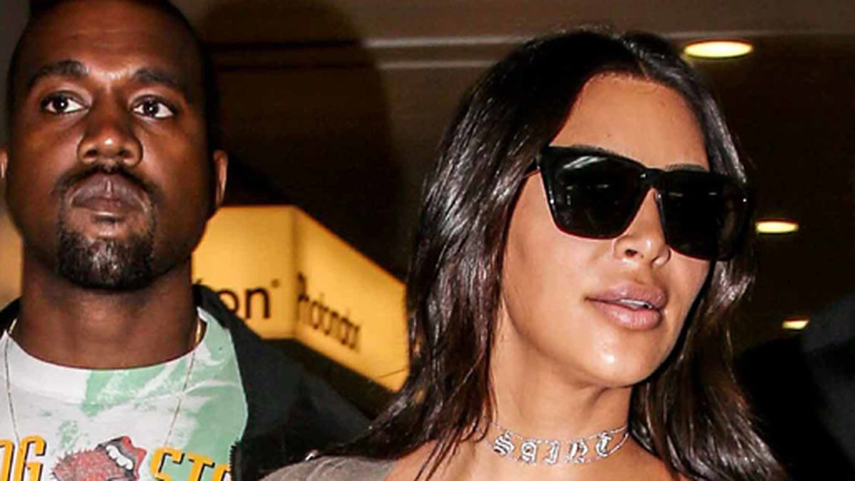 Kim Kardashian med maken Kanye West. 