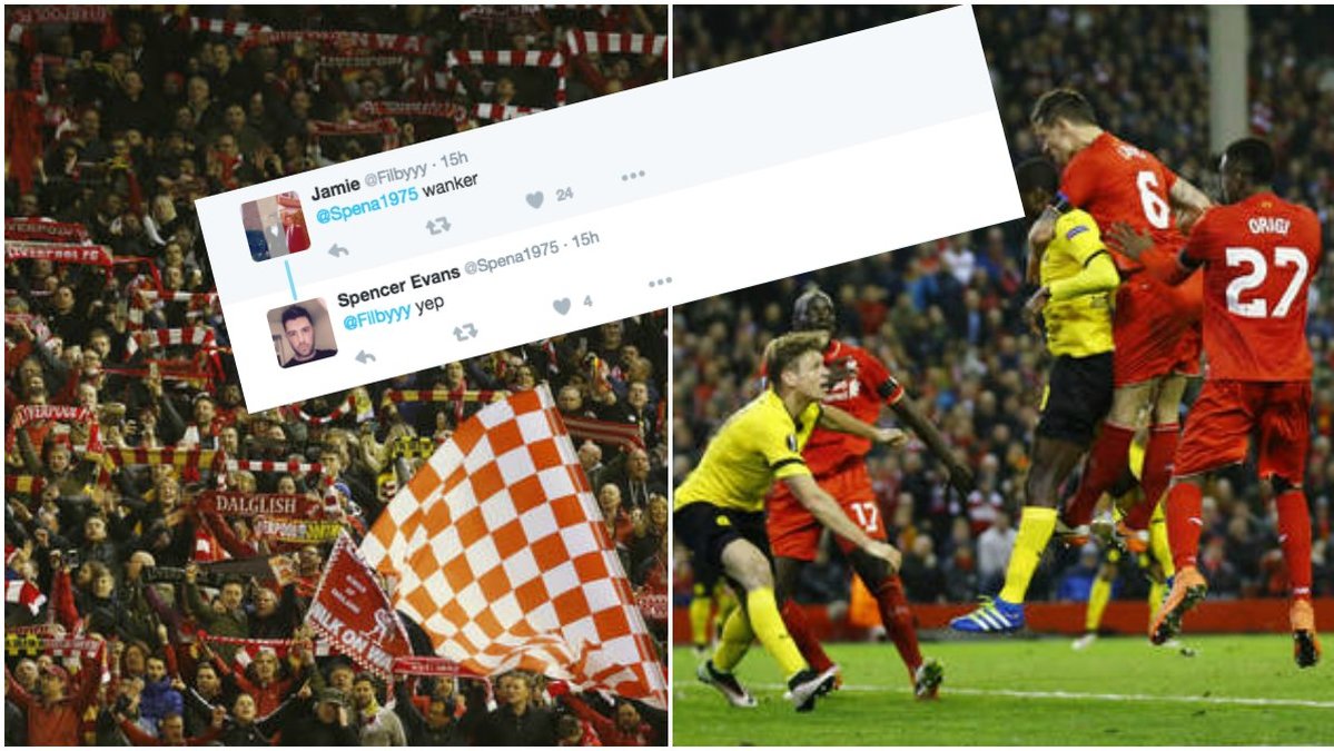 Liverpool-supportern Spencer Evans gick hem när Liverpool låg under med 3-1. Det skulle han inte ha gjort. 