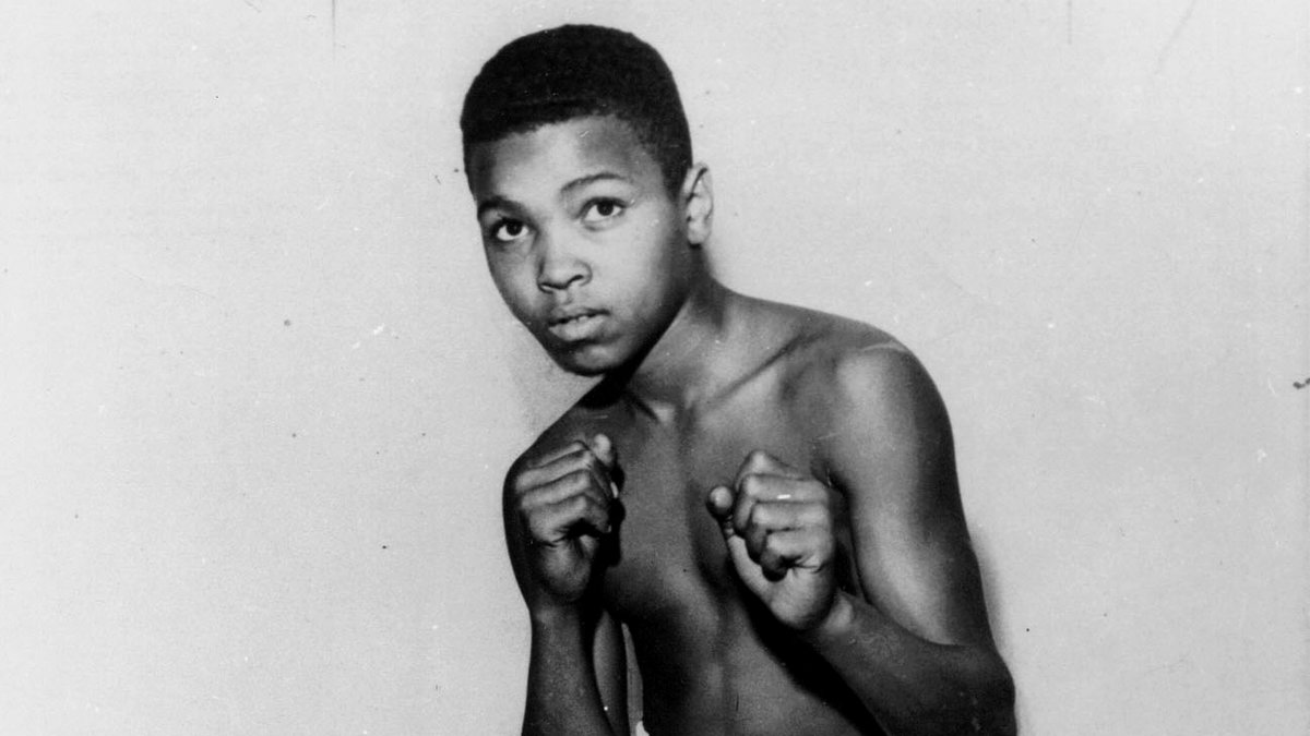 Clay, eller Mohammed Ali som han senare bytte namn till, vid 12 års ålder. 