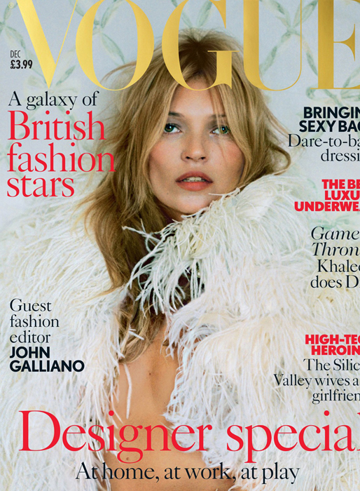 Kate Moss på omslaget Vogue. Kate Moss på omslaget Vogue.