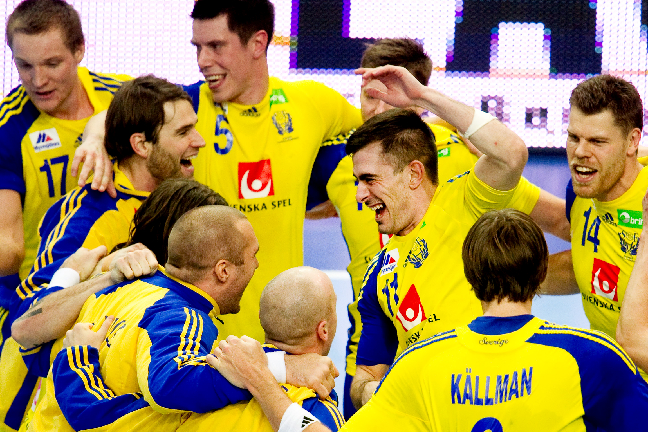 Sverige vann med 24-21 mot Polen.