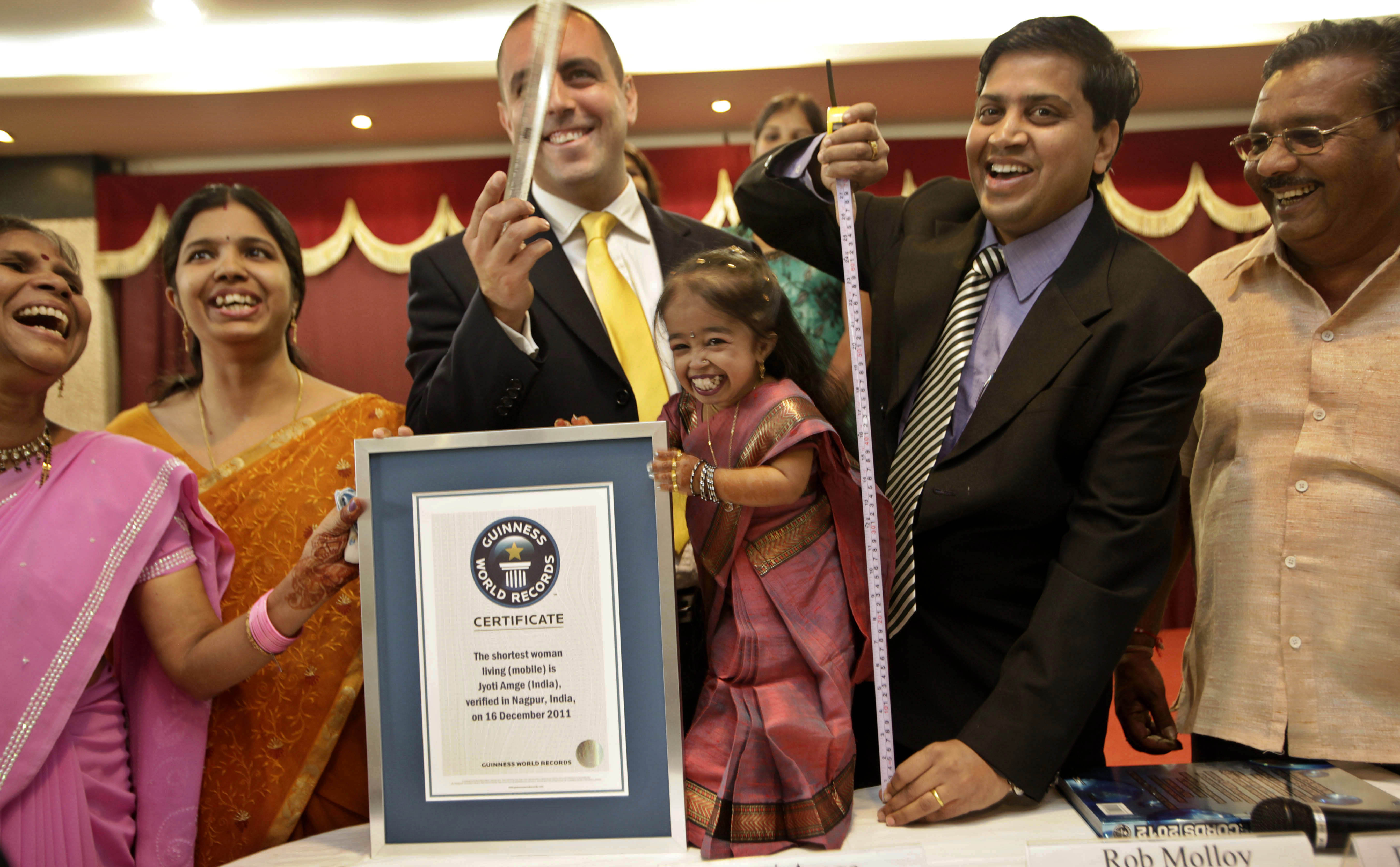 Guinness World Records har utsett Jyoti till världens kortaste kvinna