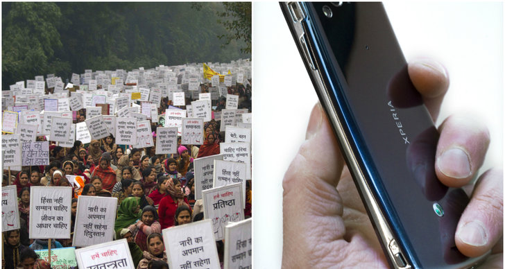 SMS, Sexualbrott, Varning, nyårsafton, Indien