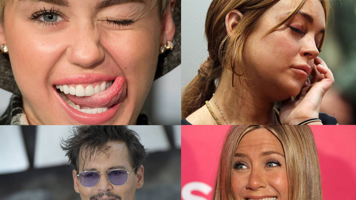 Vad sysslar Miley Cyrus, Lindsay Lohan, Johnny Depp och Jennifer Aniston med bakom lykta dörrar egentligen? 