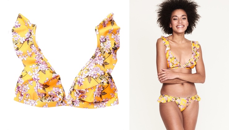 Blommig bikini i gult Blommig bikini i gult