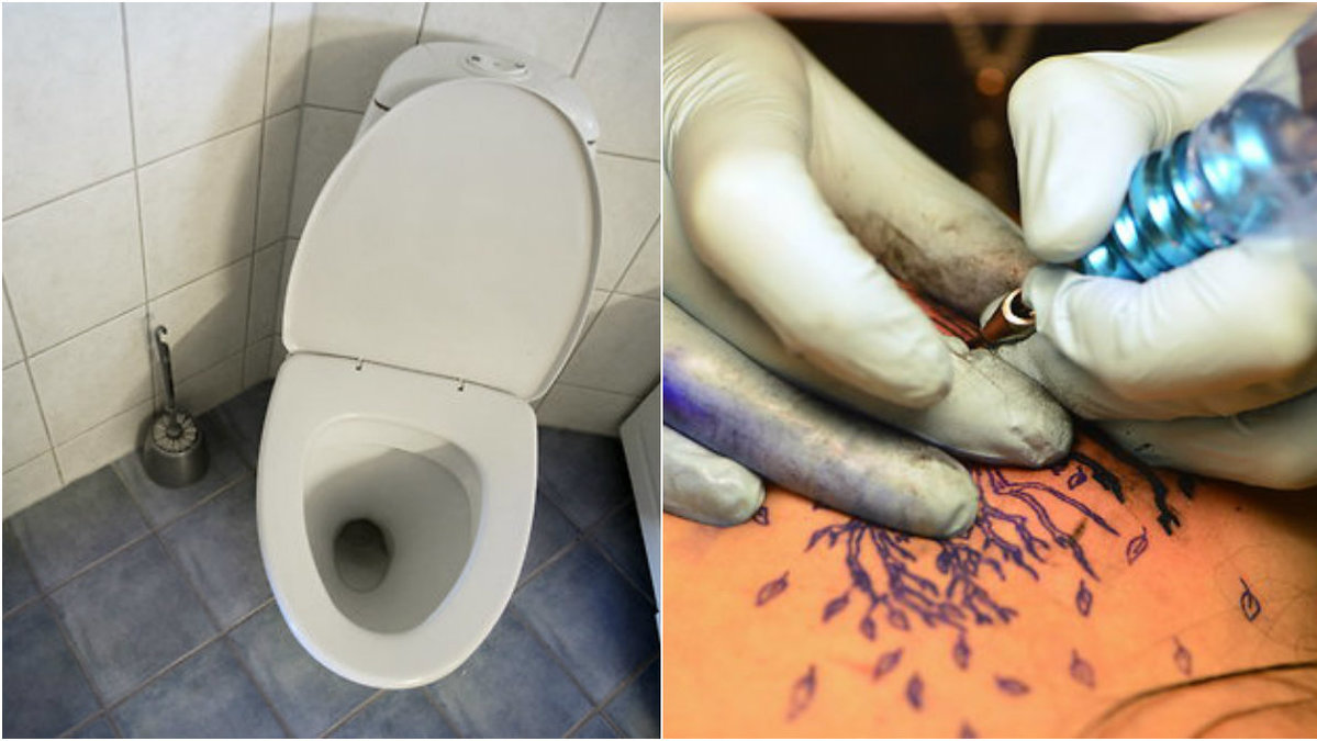 Tjejer i 14-15-årsåldern tatuerades på offentlig toalett.
