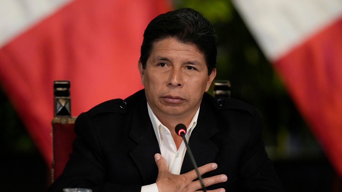 Perus president Pedro Castillo. Arkivbild.