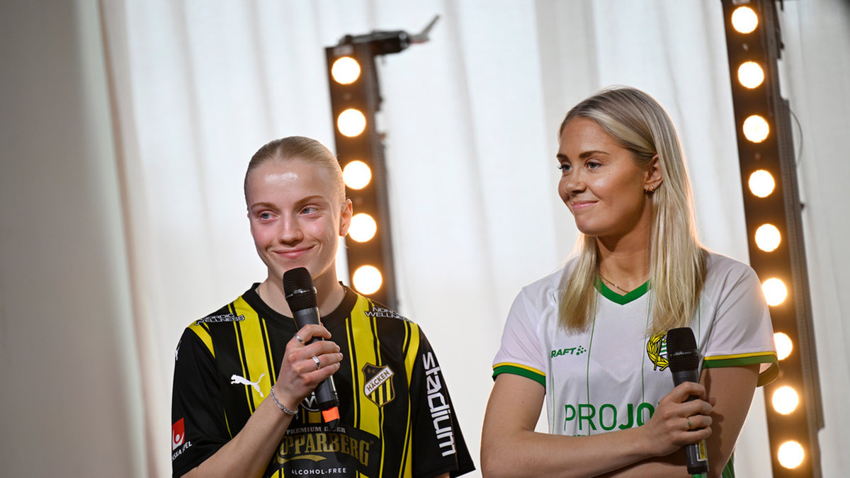 Anna Sandberg, Häcken, och Alice Carlsson, Hammarby, delar uppfattningen att det är deras klubbar som kommer att göra upp om SM-guldet även den här fotbollssäsongen.