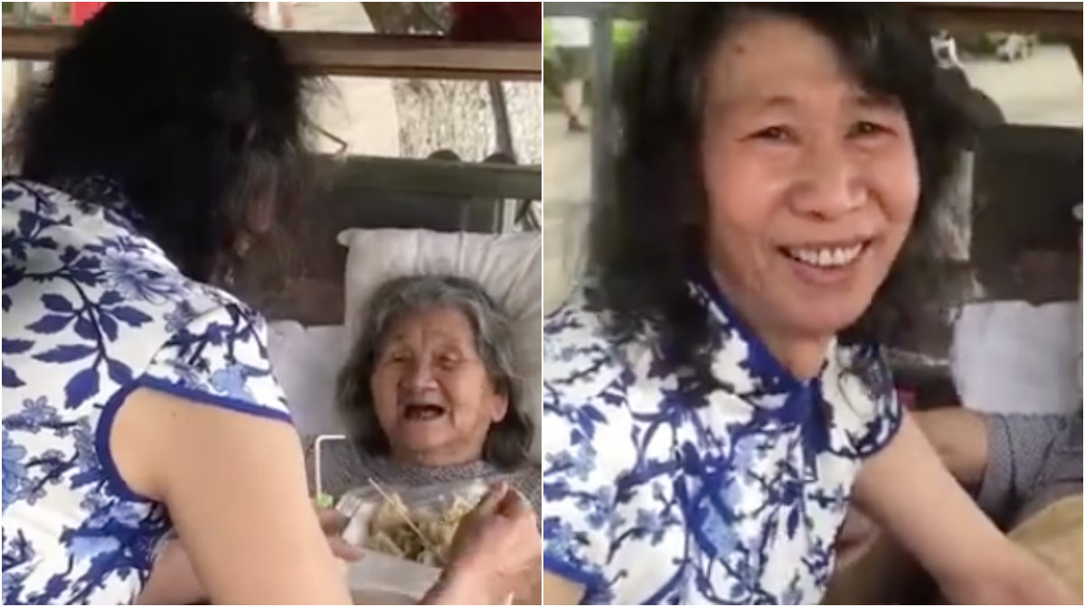 En man från Kina klär ut sig till sin bortgångna syster för att göra sin mamma lycklig. 