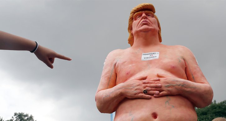 naken, Donald Trump, Statyer