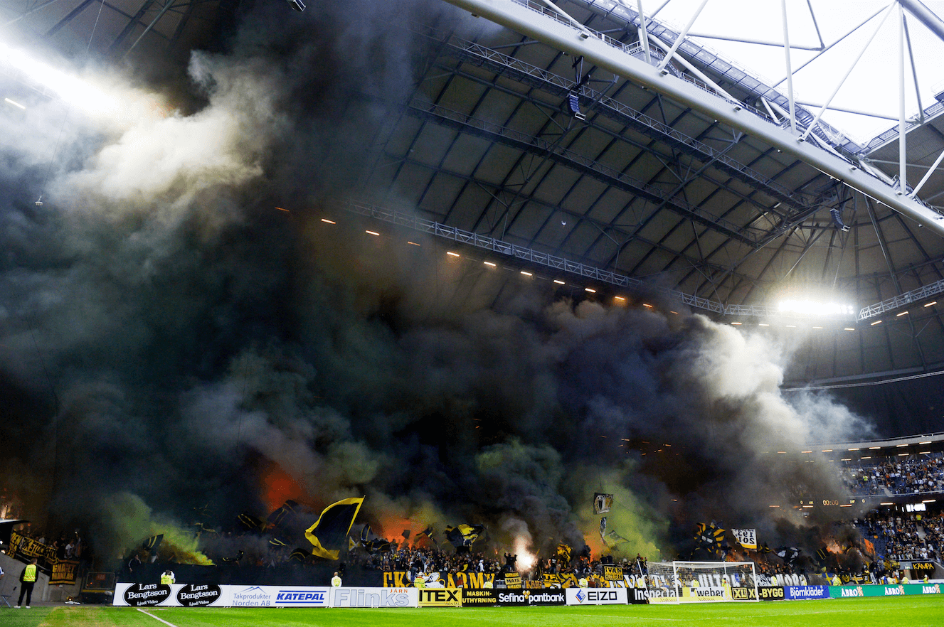 AIK:s norra stå på Friends Arena. AIK:s norra stå på Friends Arena.
