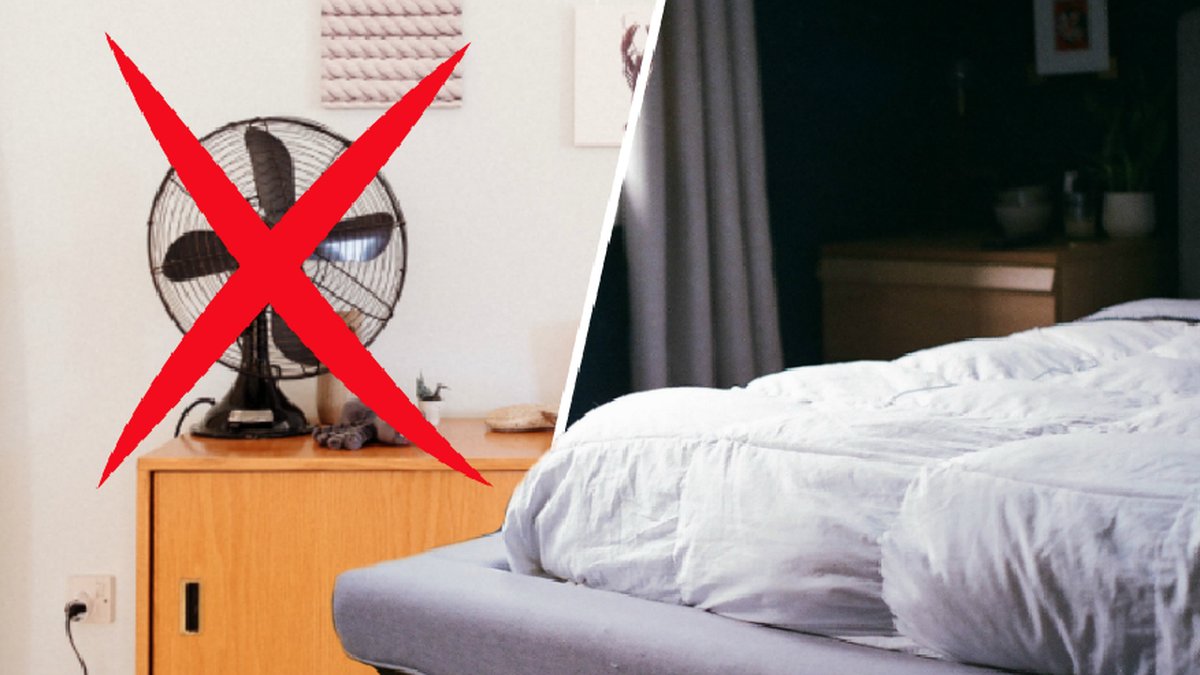 Farligt att sova med fläkt bredvid sängen
