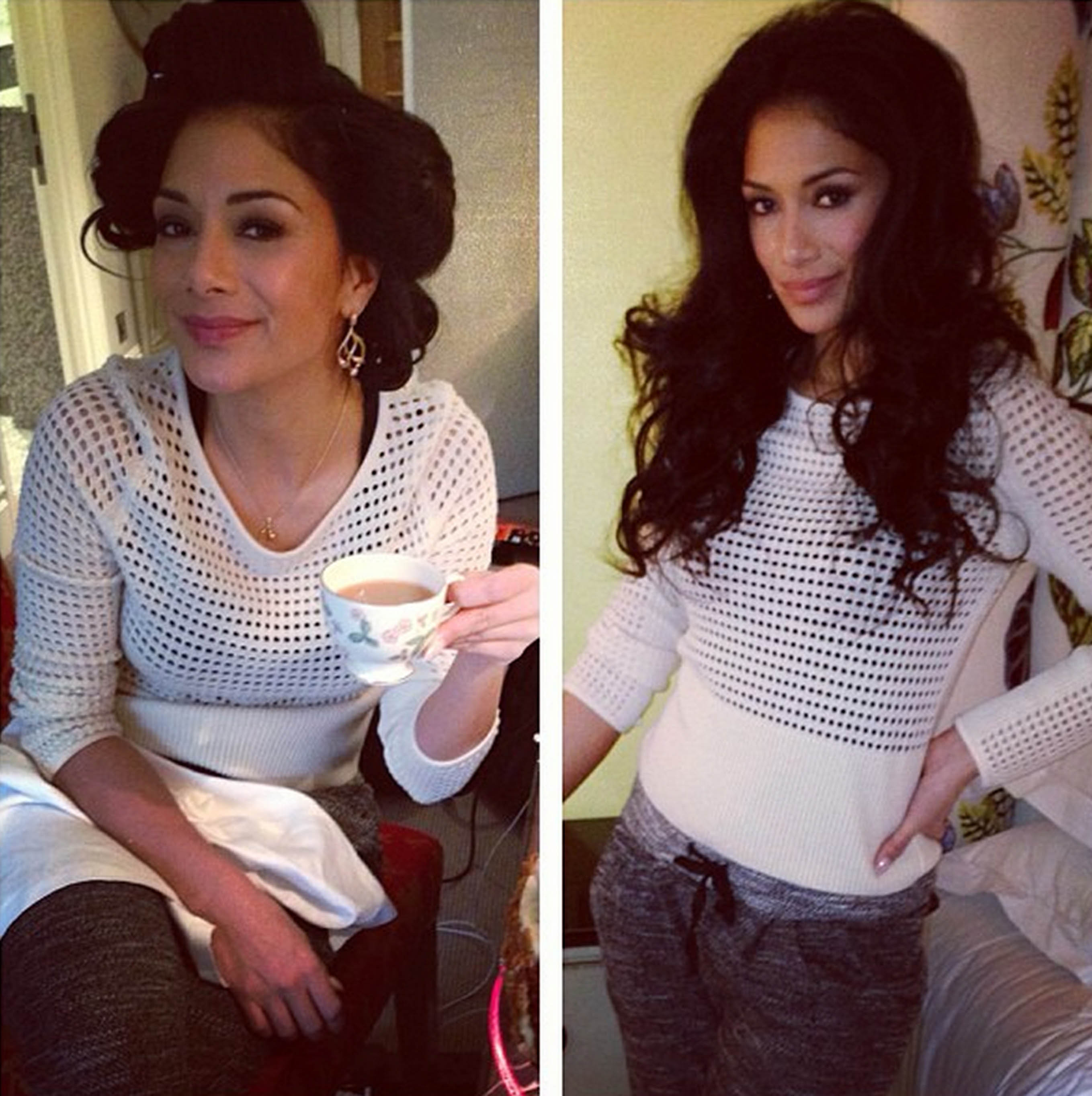 Nicole Scherzinger laddar för en ny dag. Nicole Scherzinger laddar för en ny dag.