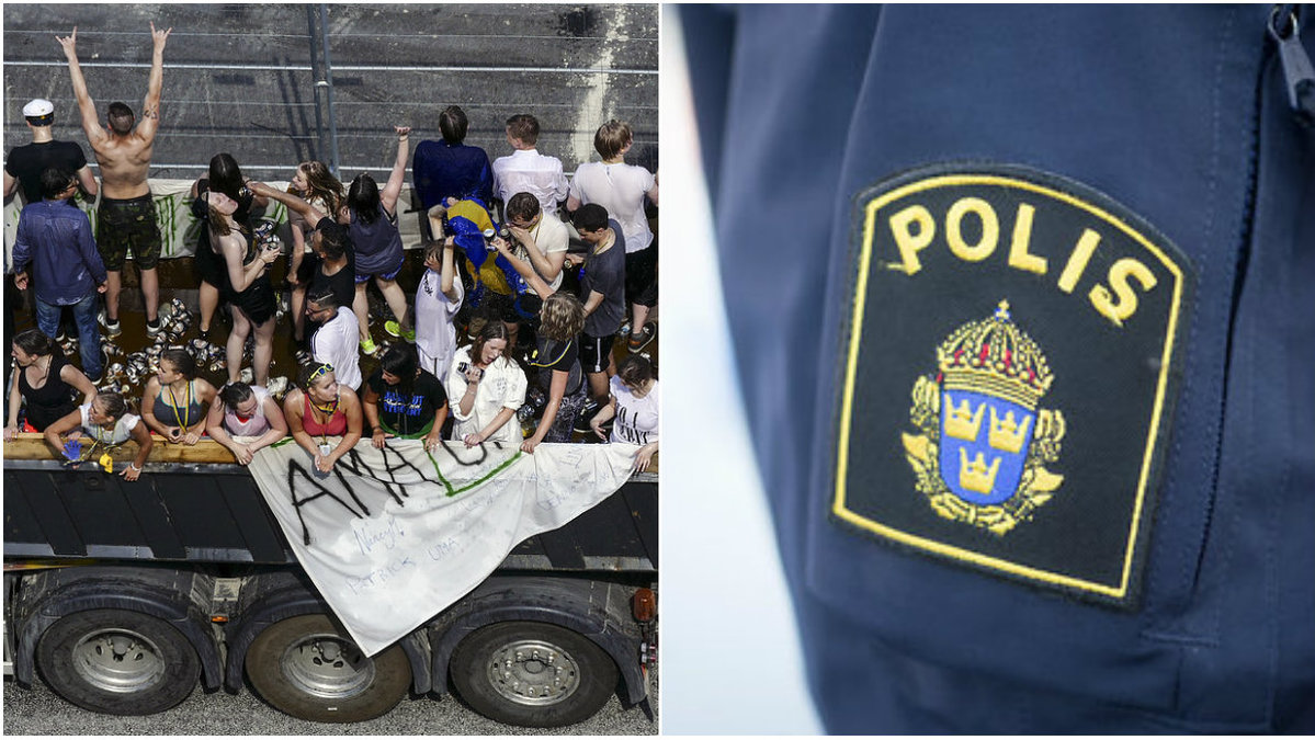 Vid ett gymnasium i Stockholm har polisen fått stoppa ett utspring efter för "mycket stök". 