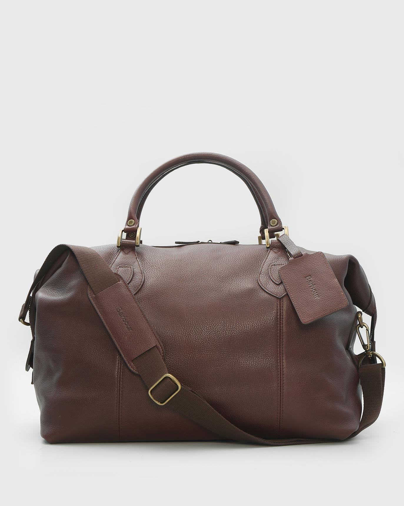 Weekendbag i brunt läder Weekendbag i brunt läder