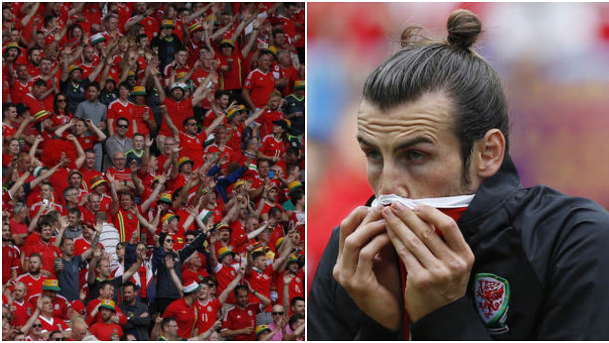 Hoppsan, Gareth Bale. Bröt näsan på en egen supporter under uppvärmningen.