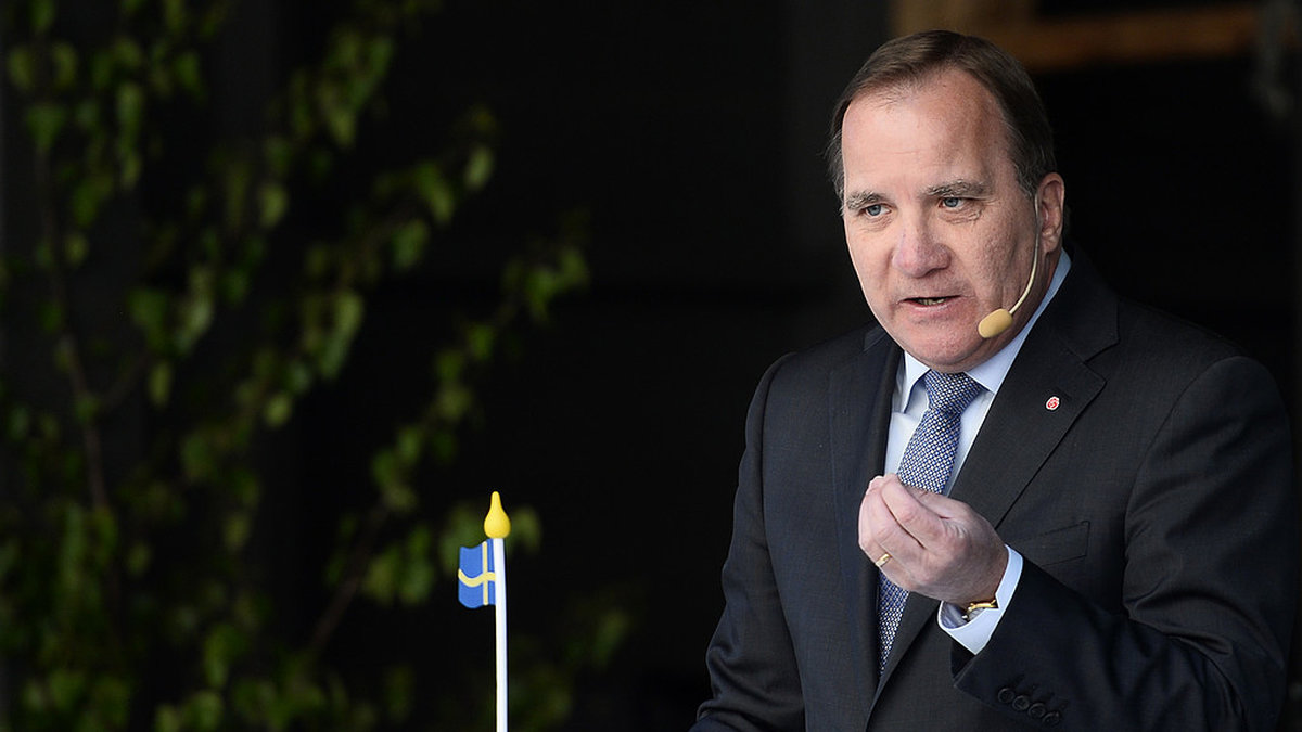 Stefan Löfven sa efter sitt tal att svenskar har all rätt att vara stola över Sverige. 