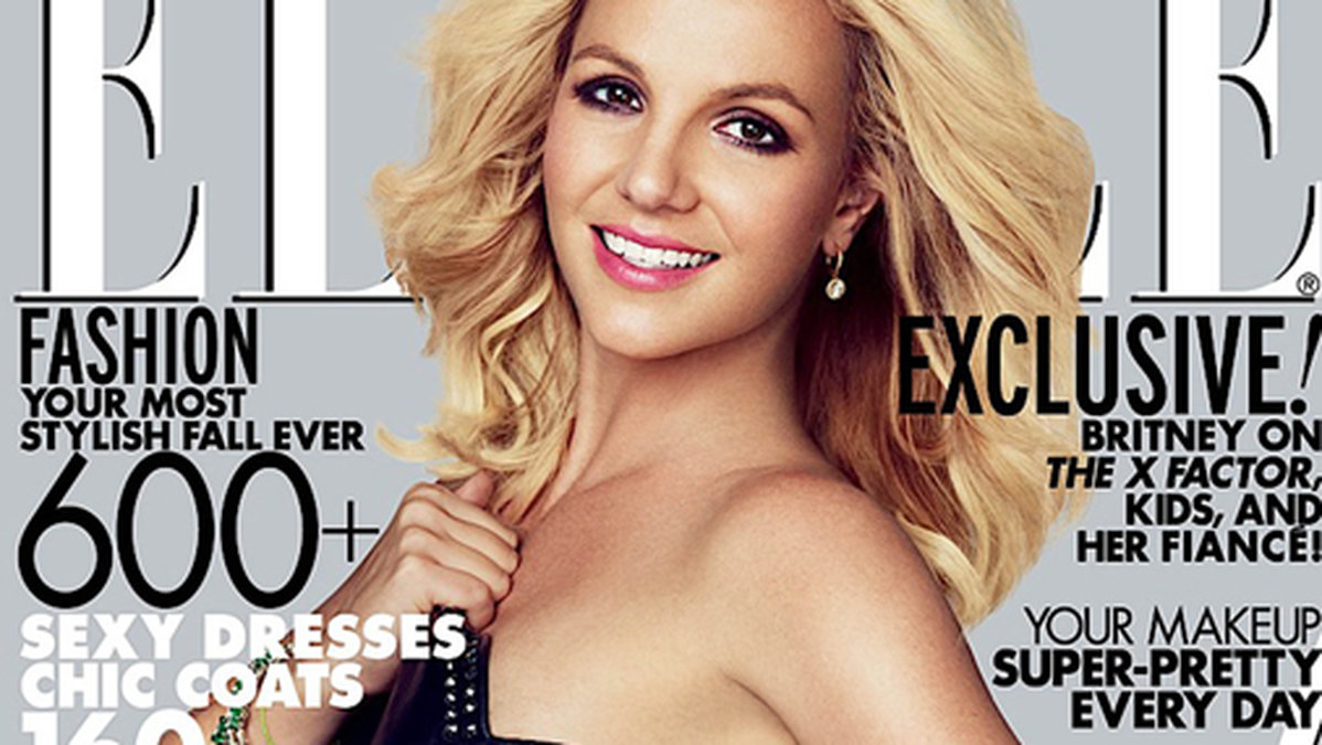 Britney strålar på omslaget till Elle. Men har de inte skalat av lite för mycket vikt från stjärnans kropp? 