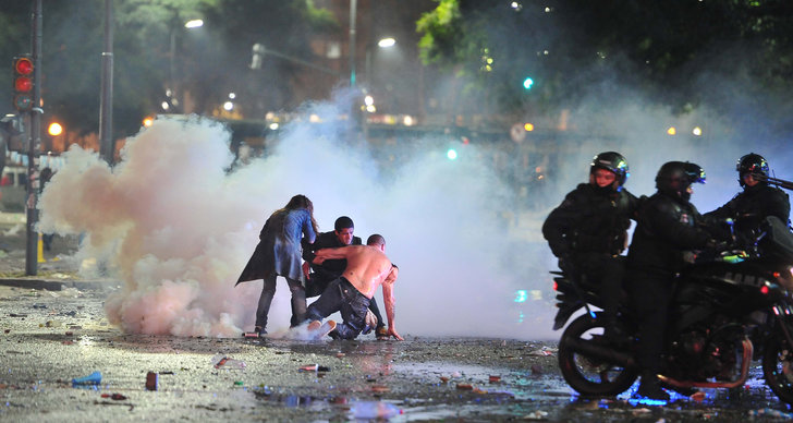 Buenos Aires, argentina, Bild, Våldsamt, Upplopp