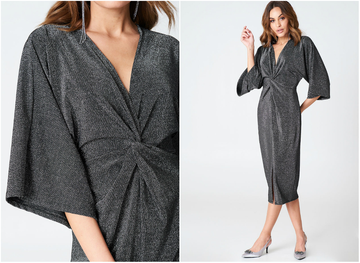 Glittrig grå kimono Glittrig grå kimono