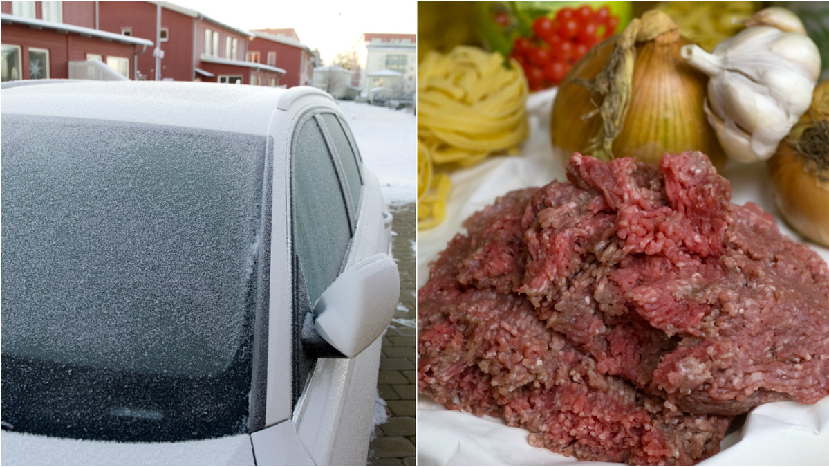 Mannen har fått köttfärssås slängd på sin bil nästan dagligen de två senaste veckorna.