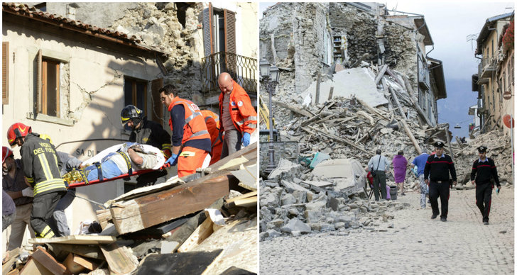 Jordbävning, Italien