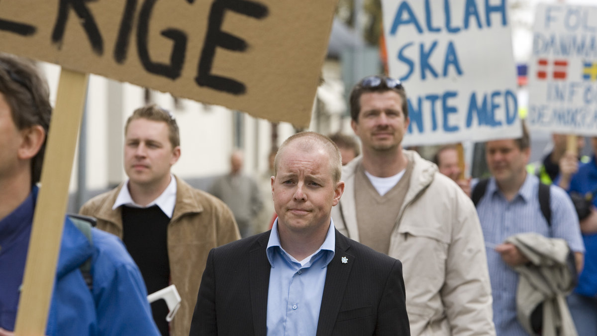 Andre vice talman Björn Söder i en demonstration