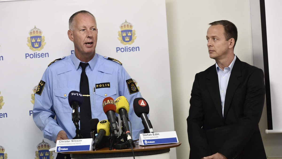 Christer Nilsson, chef för polisområde nord. och Stefan Edin. 