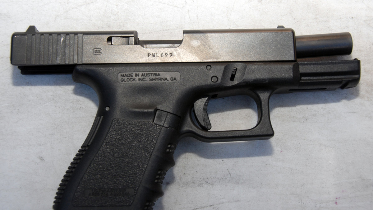 Pistolen var av märket Glock men ett leksaksvapen – till skillnad från pistolen på bilden.