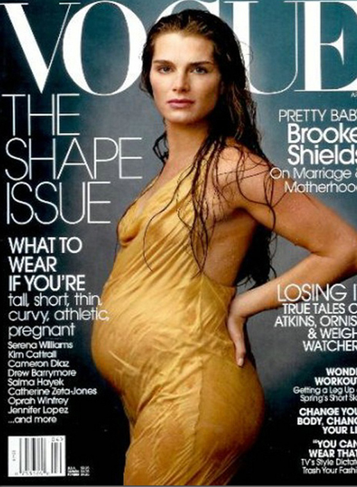 Brooke Shields på omslaget till Vogue. Brooke Shields på omslaget till Vogue.