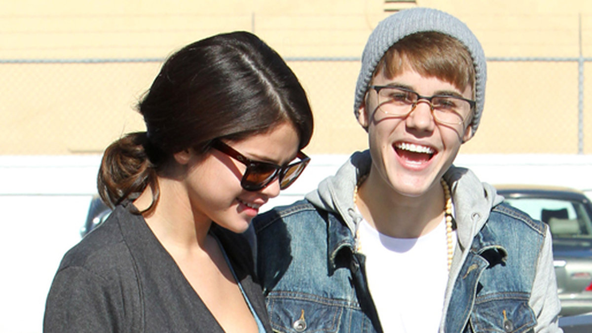 Justin Bieber och Selena Gomez år 2011. 